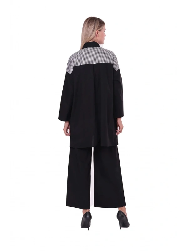 İNVEE 7138 Cep Detaylı Gömlek - Siyah