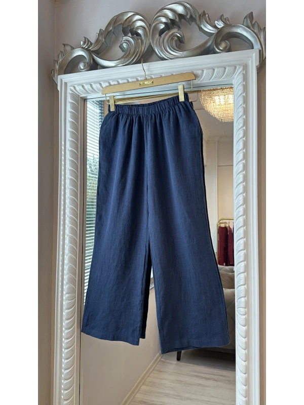 İNVEE 7145 Keten Takım - İndigo