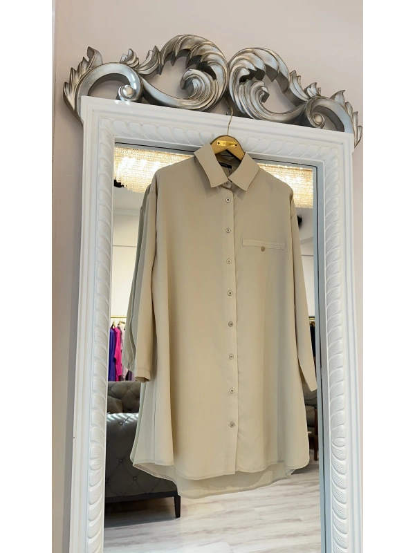 İNVEE 7155 Gömlek - Krem