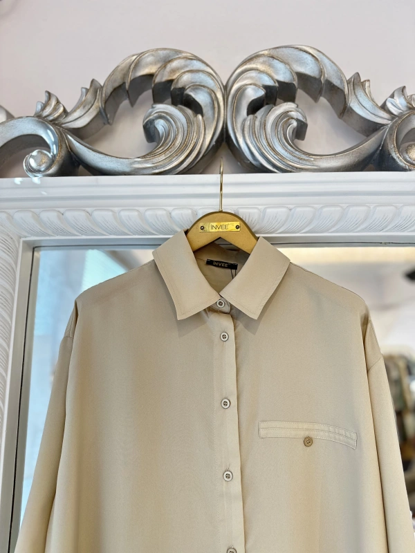 İNVEE 7155 Gömlek - Krem
