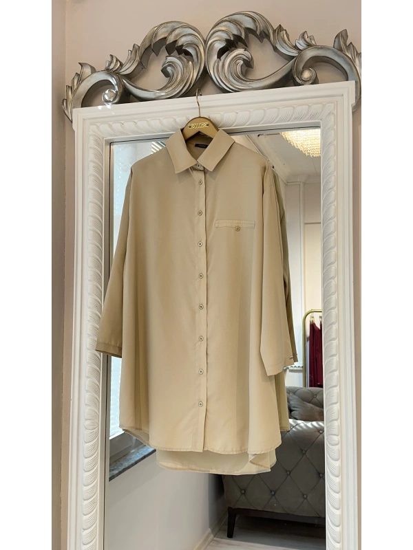 İNVEE 7155 Gömlek - Krem