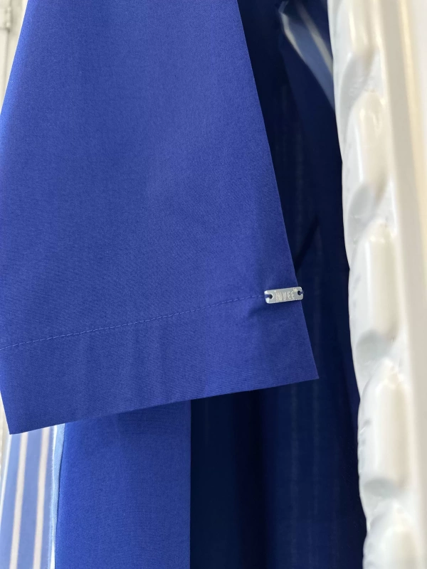 İNVEE 7158 Cep Detaylı Uzun Gömlek - Lacivert