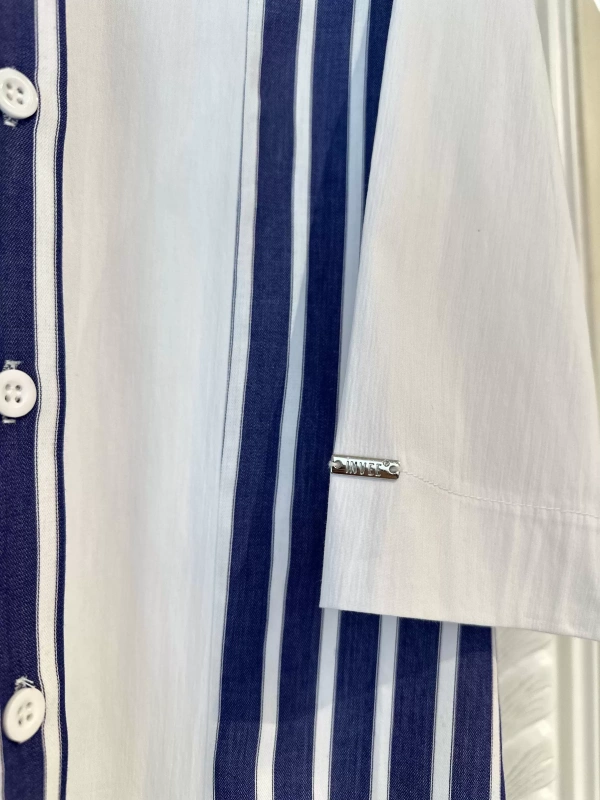 İNVEE 7158 Cep Detaylı Uzun Gömlek - Beyaz