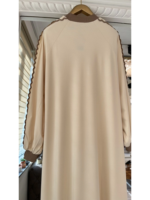 İNVEE 7901 Krem Elbise