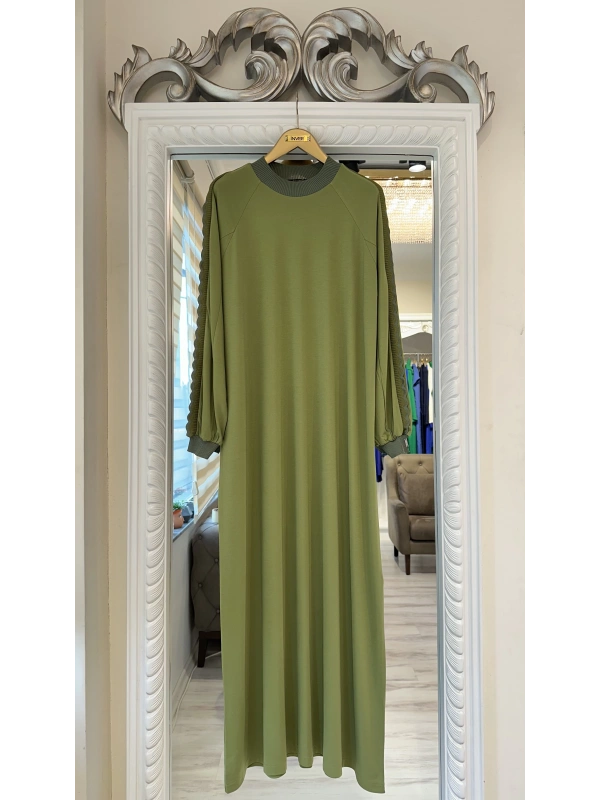 İNVEE 7901 Yeşil Elbise