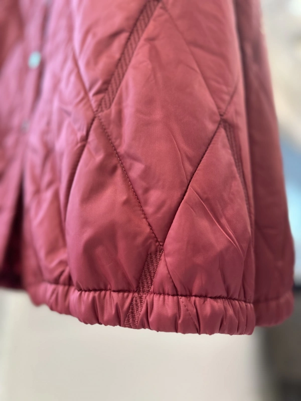 İNVEE Baklava Desenli Kapitone Yelek - Bordo