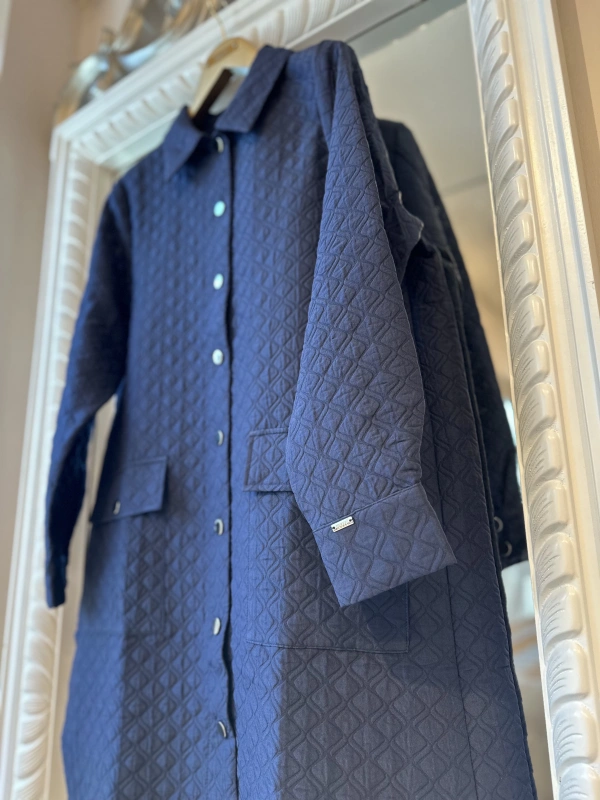 İNVEE Başak Desenli Kapitone Ceket