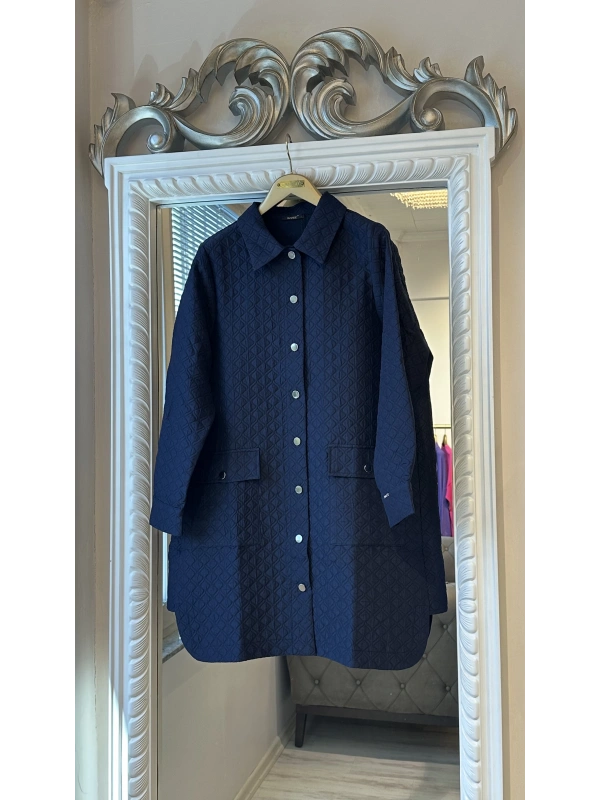 İNVEE Başak Desenli Kapitone Ceket