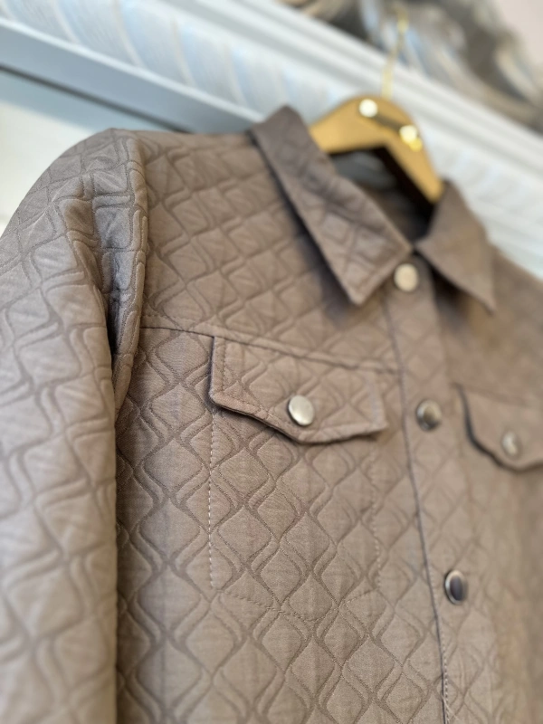 İNVEE Çıtçıt Kapamalı Kısa Kapitone Ceket - Vizon