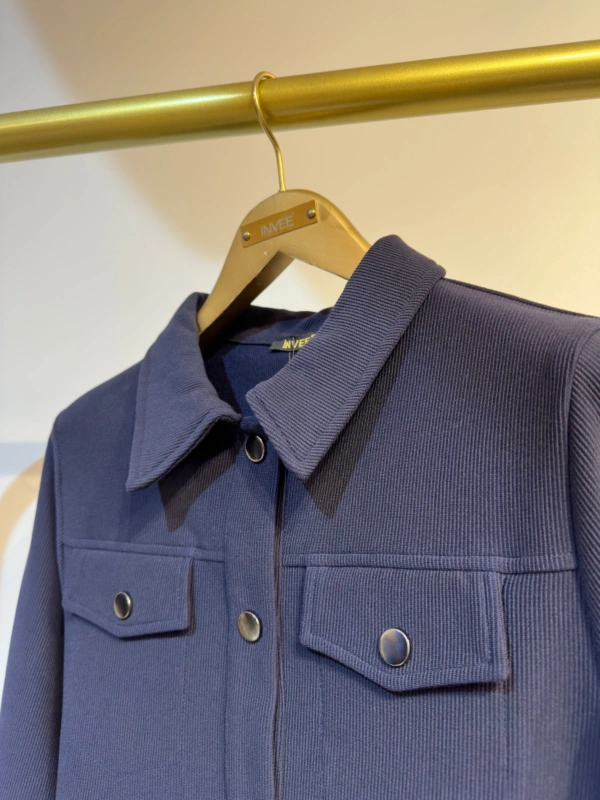 İNVEE Çıtçıt Kapamalı Mevsimilik Kısa Ceket - Lacivert