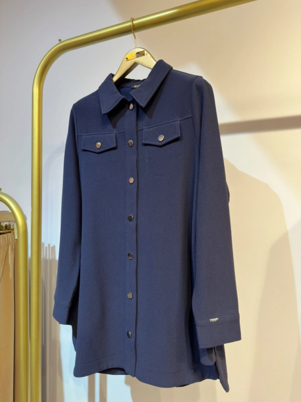 İNVEE Çıtçıt Kapamalı Mevsimilik Kısa Ceket - Lacivert