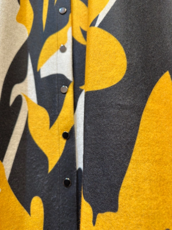 İNVEE Çıtçıt Kapamalı Mevsimilik Uzun Pardesü - Sarı