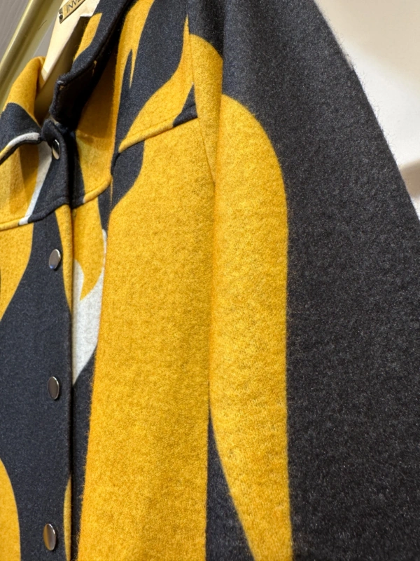 İNVEE Çıtçıt Kapamalı Mevsimilik Uzun Pardesü - Sarı