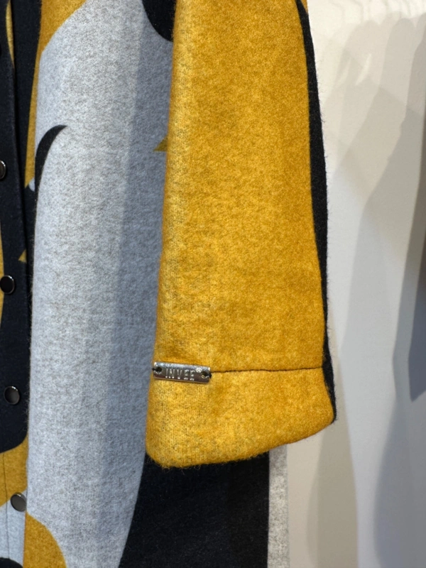 İNVEE Çıtçıt Kapamalı Mevsimilik Uzun Pardesü - Sarı