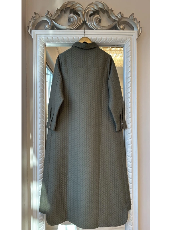 İNVEE Çıtçıt Kapamalı Uzun Kapitone Kap