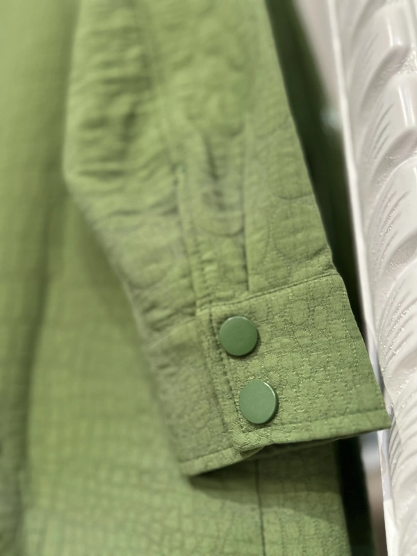 İNVEE Çıtçıt Kapamalı Kapitone Kap - Yağ Yeşili