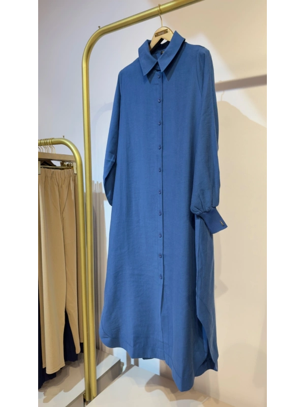 İNVEE Düğmeli Uzun Gömlek