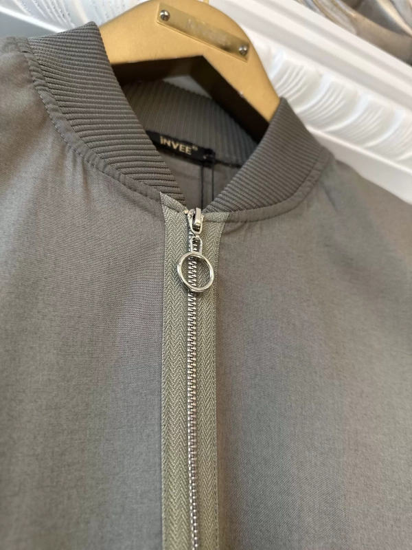 İNVEE Fermuar Detaylı Elbise - Çağla