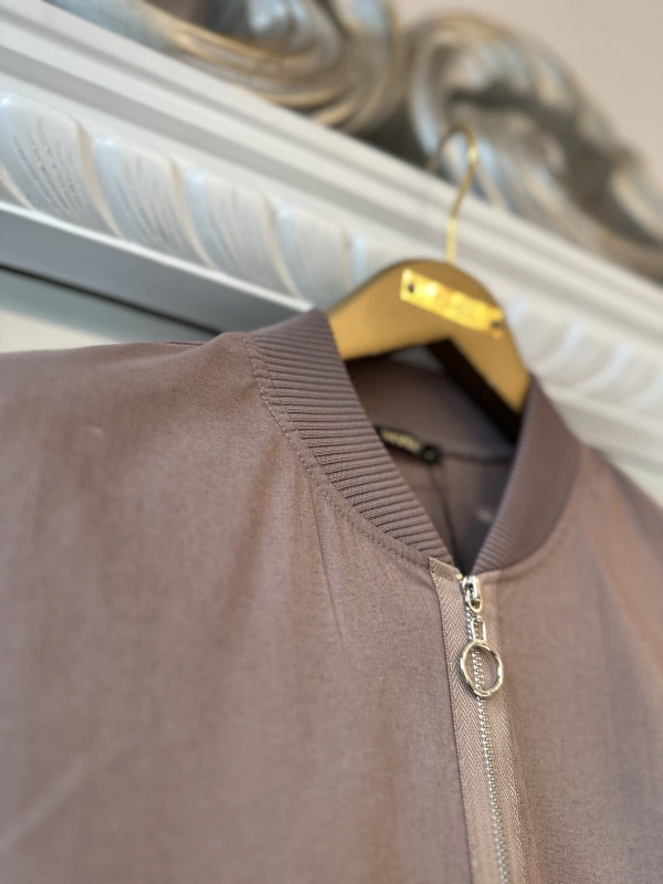 İNVEE Fermuar Detaylı Elbise - Tarçın