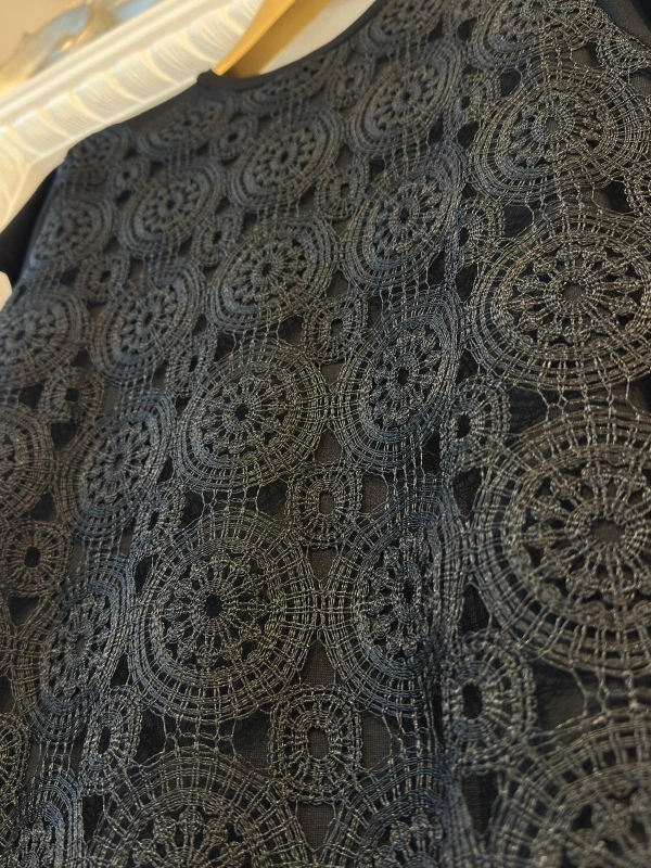 İNVEE Güpürlü İç Tunik - Siyah