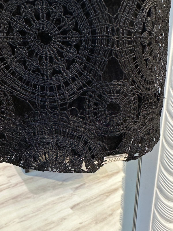 İNVEE Güpürlü İç Tunik - Siyah