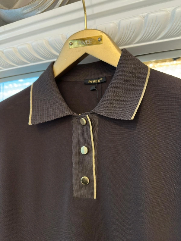 İNVEE İki İplik Tunik - Kahverengi