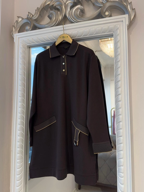 İNVEE İki İplik Tunik - Kahverengi