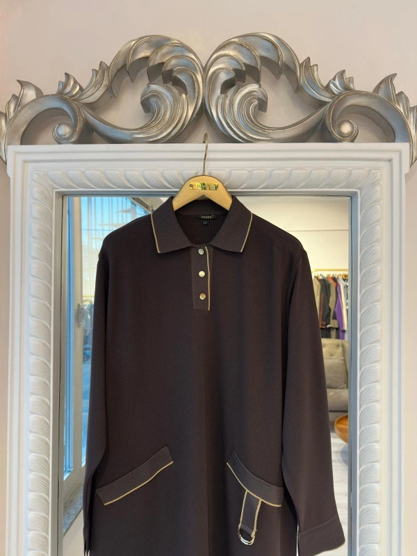 İNVEE İki İplik Tunik - Kahverengi