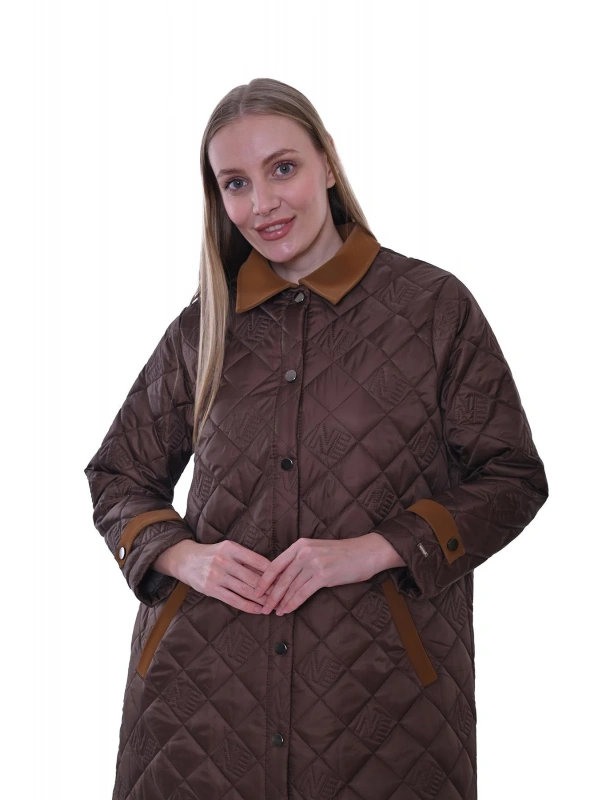 İNVEE Kapitone Mont - Kahverengi