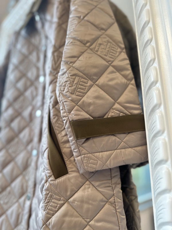 İNVEE Kapitone Mont - Sütlü Kahve