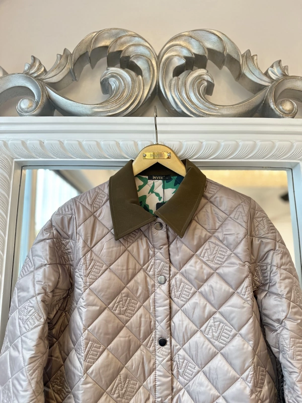 İNVEE Kapitone Mont - Sütlü Kahve