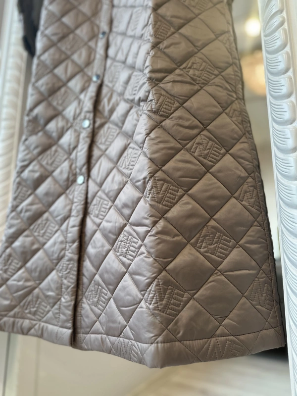 İNVEE Kapitone Mont - Sütlü Kahve