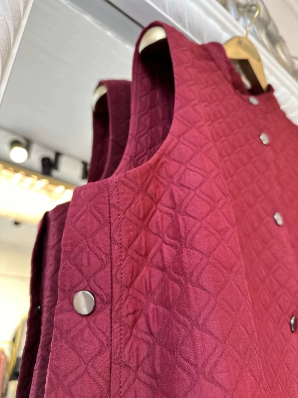 İNVEE Kapitone Uzun Yelek - Bordo