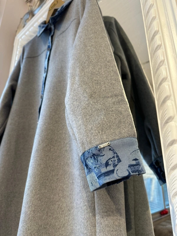 İNVEE Kaşe Pardesü - Gri