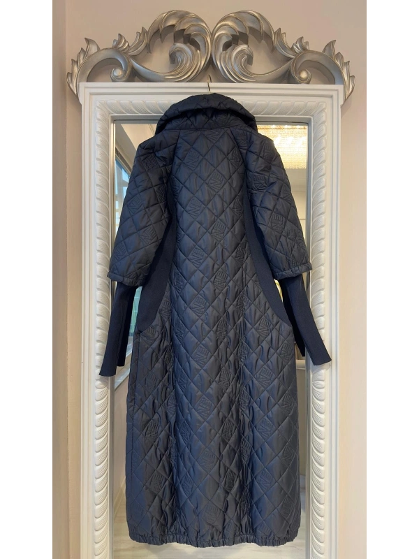 İNVEE NE Logolu Kapitone Mont - Lacivert