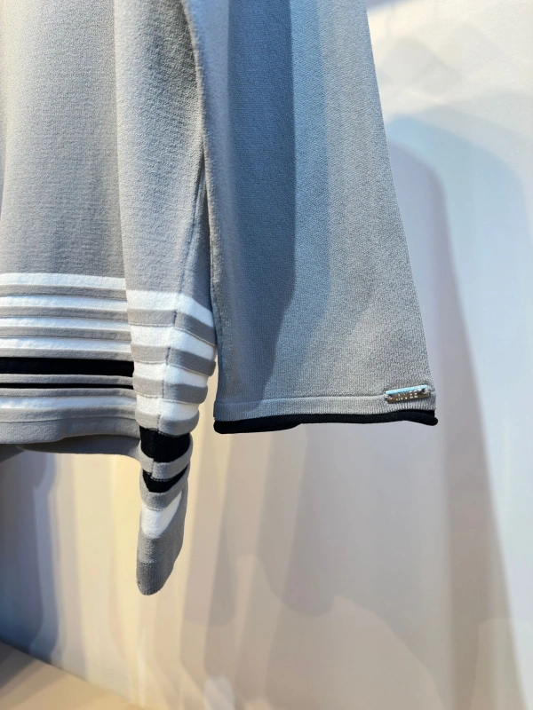 İNVEE Renk Bloklu Triko Tunik - Gri