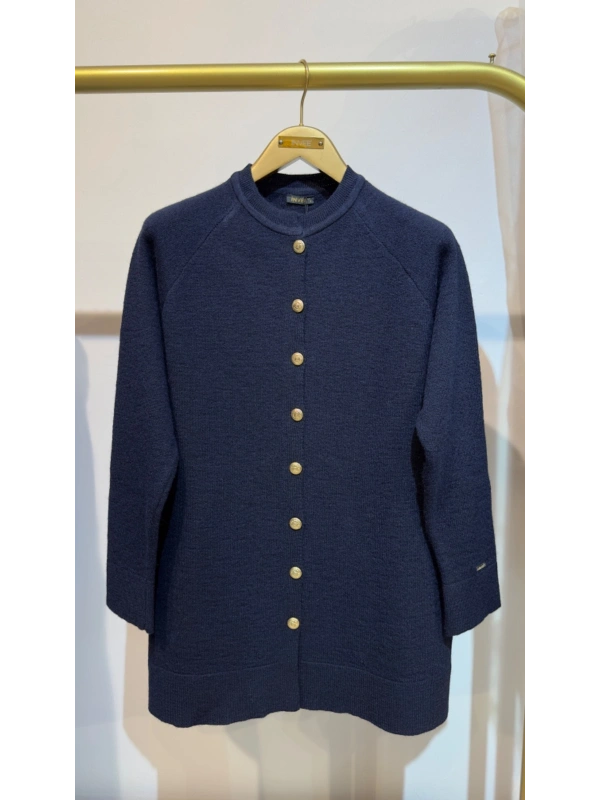 İNVEE Yün Karışımlı Hırka - Lacivert