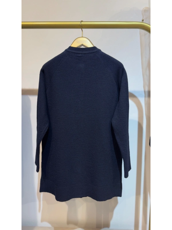 İNVEE Yün Karışımlı Hırka - Lacivert