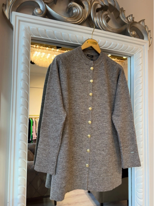 İNVEE Yün Karışımlı Hırka - Vizon