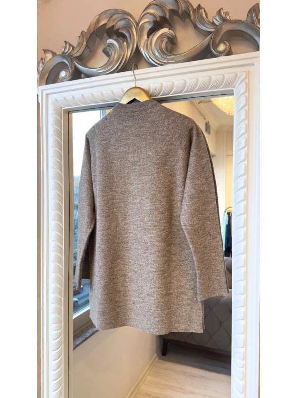 İNVEE Yün Karışımlı Hırka - Vizon