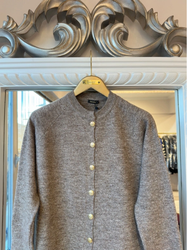 İNVEE Yün Karışımlı Hırka - Vizon