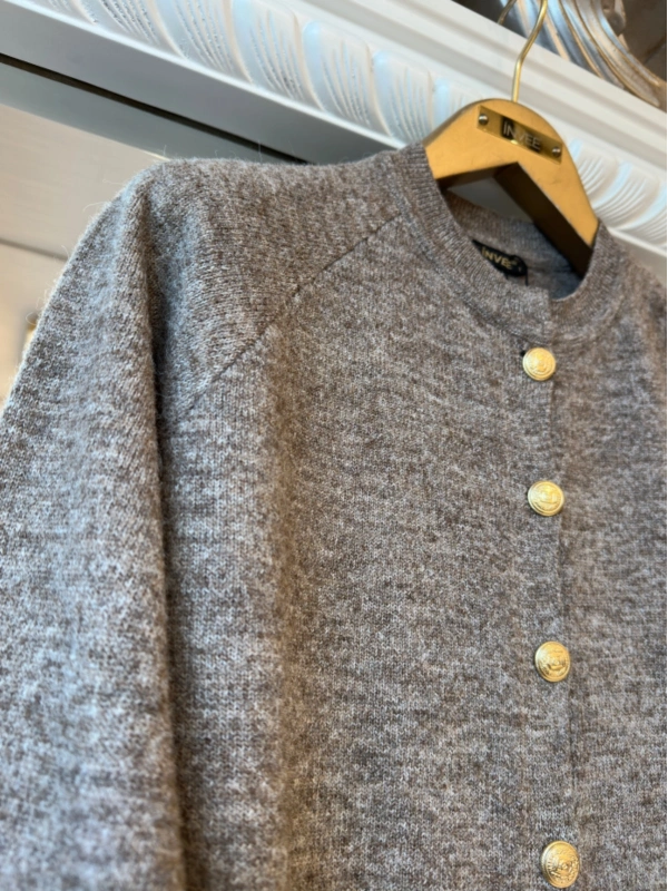 İNVEE Yün Karışımlı Hırka - Vizon