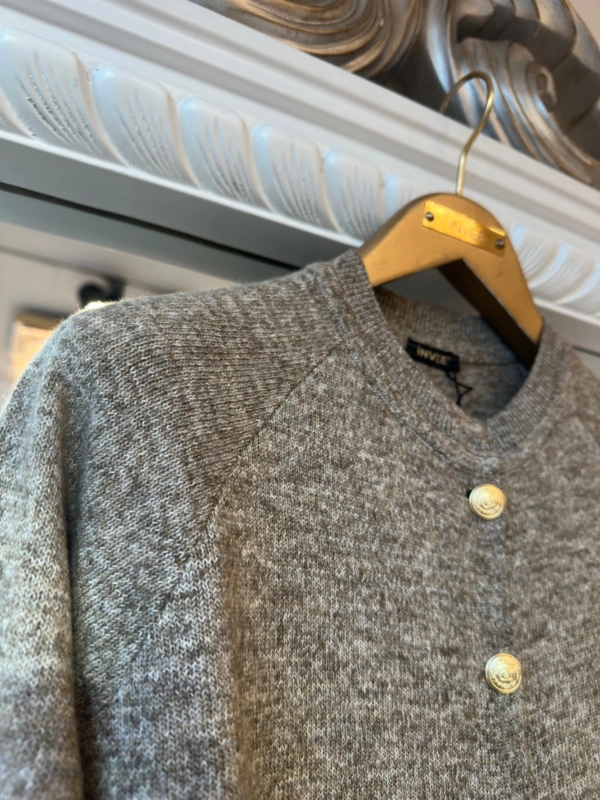 İNVEE Yün Karışımlı Hırka - Bej