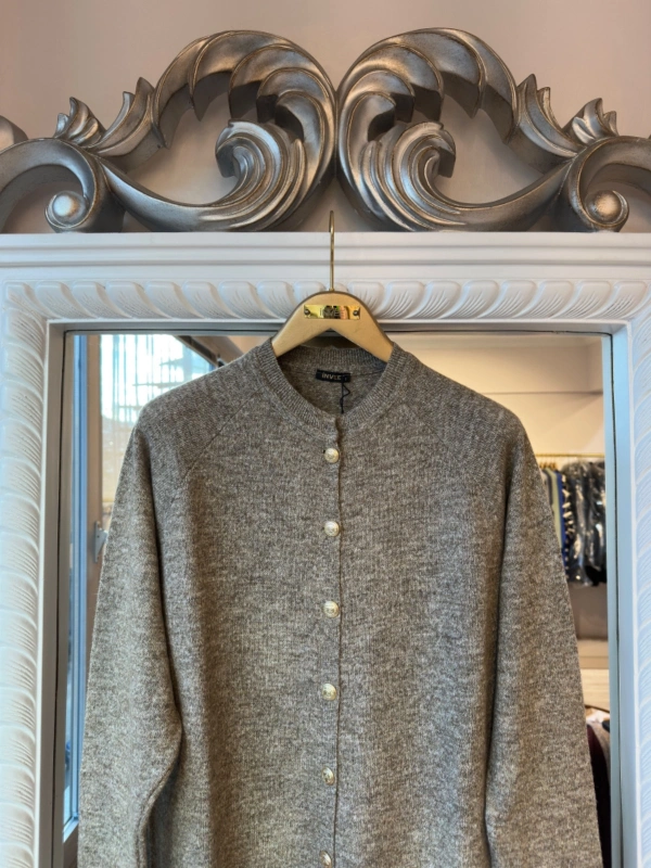 İNVEE Yün Karışımlı Hırka - Bej