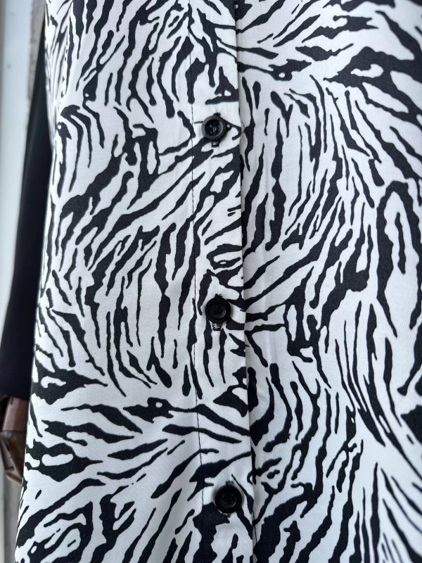 Zebra Desen Oversize Gömlek