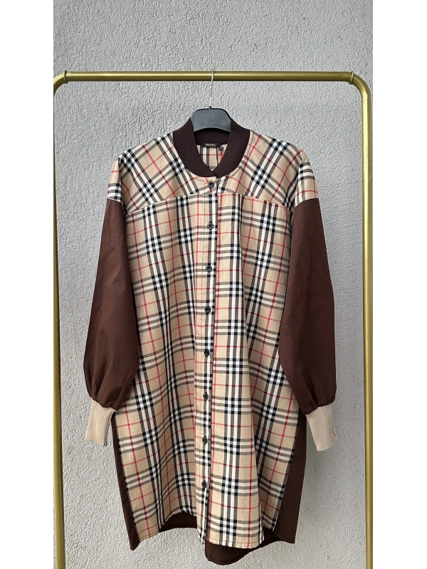 Desenli Oversize Gömlek