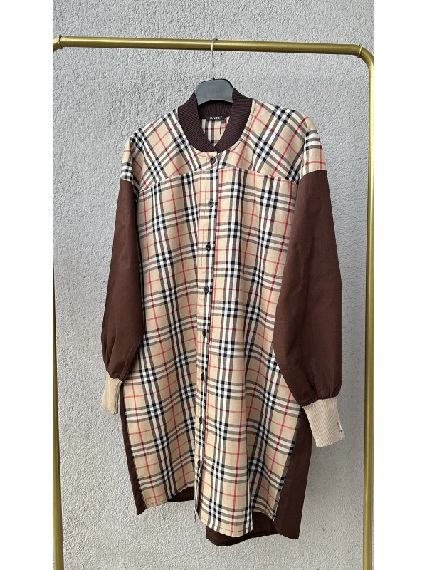 Desenli Oversize Gömlek