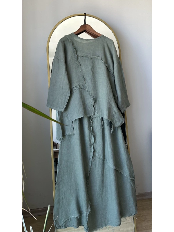 PURO LINO %100 Keten Takım - Küfrengi