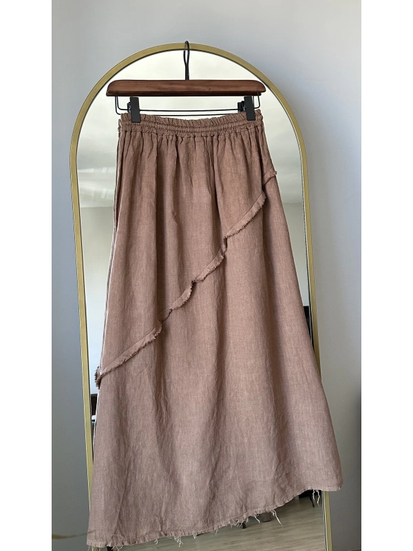 PURO LINO %100 Keten Takım - Tarçın