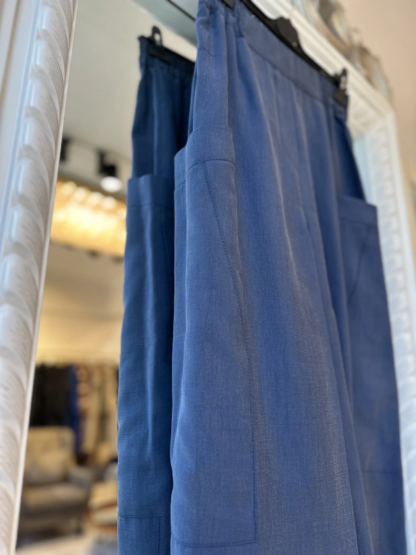 Sentez Kanguru Kanvas Pantolon - Lacivert